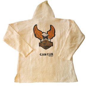 Cancun Baja Harley Davidson Motorcycle hoodie sweatshirt with front pocket Sz XL